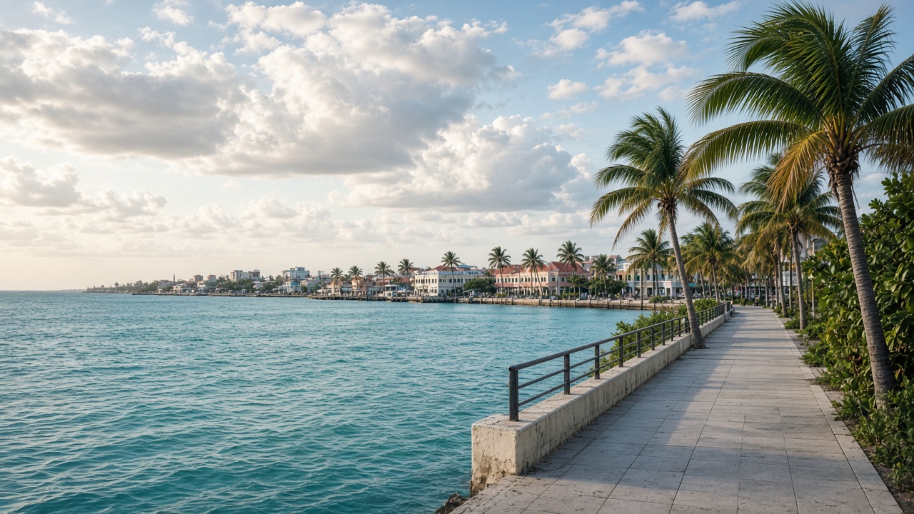 A quiet Nassau harbour on Wednesday morning