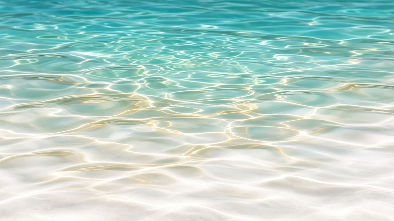Turquoise and gold ocean light