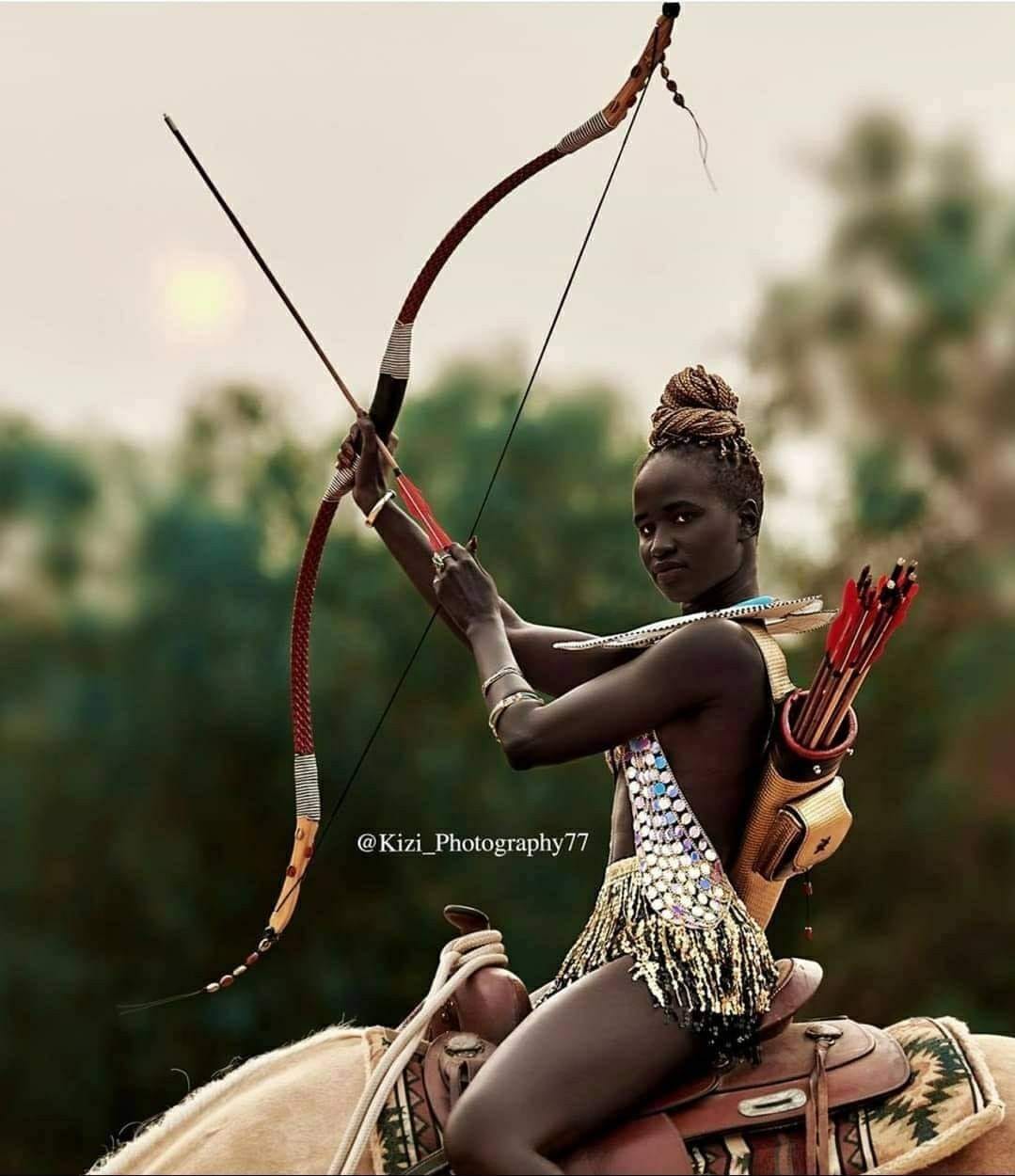 Africa the mother of invention

What you thought that Indians invented the bow arrow to?
