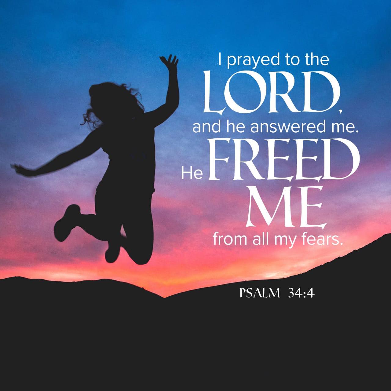 God did not give us the spirit of fear!

Whenever you are afraid, pray to him.

He sees, he hears and he knows. 

Scripture for the day:

Psalms 34:4
