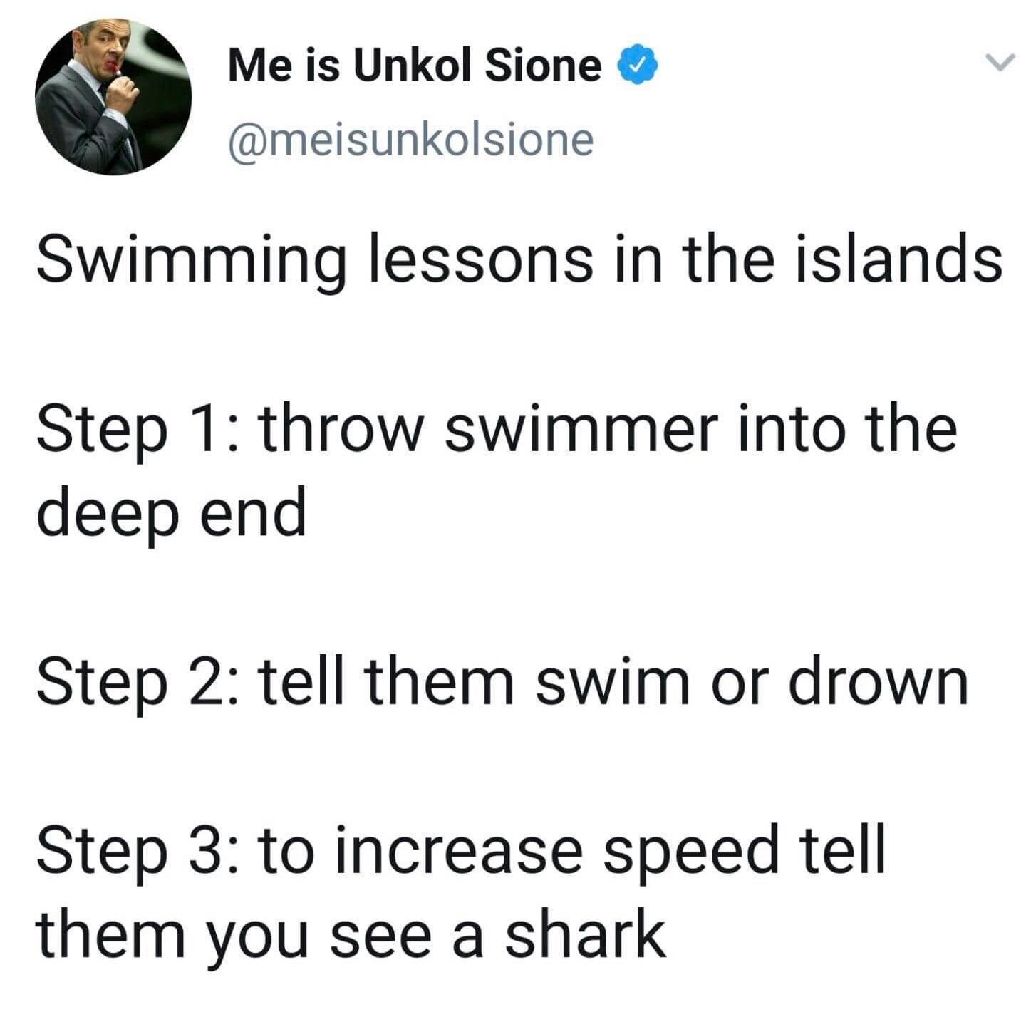 Did anyone learn to swim like this ?