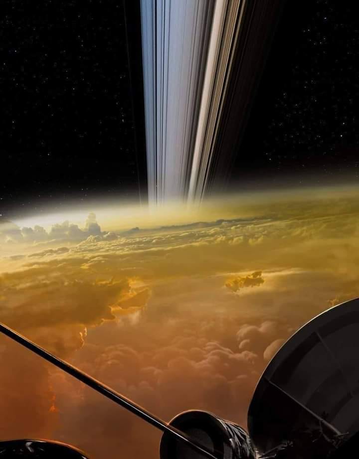 We've discovered where the God's live says 1 US astrophysicist
This is a close up picture of the planet Saturn from inside the inner ring's. Taken by the spacecraft cassini 2 week