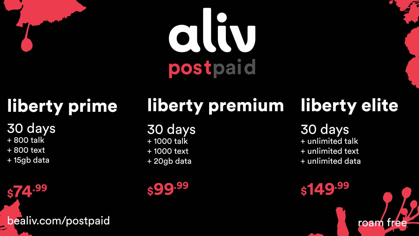 WARNING STOP PURCHASING ALIV DATA PLANS and phones. 

THE CHINESE SOFTWARE SERVICE HAS A BUG IN IT, THAT'S STEALING YOUR TOTAL PURCHASED DATA PLAN AMOUNT IMMENSELY, BY MORE THAN 45