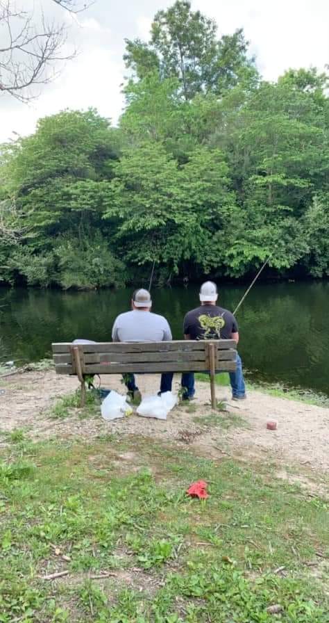 Sometimes all a man or a woman needs is a fishing pole and Mother Nature to find happiness!