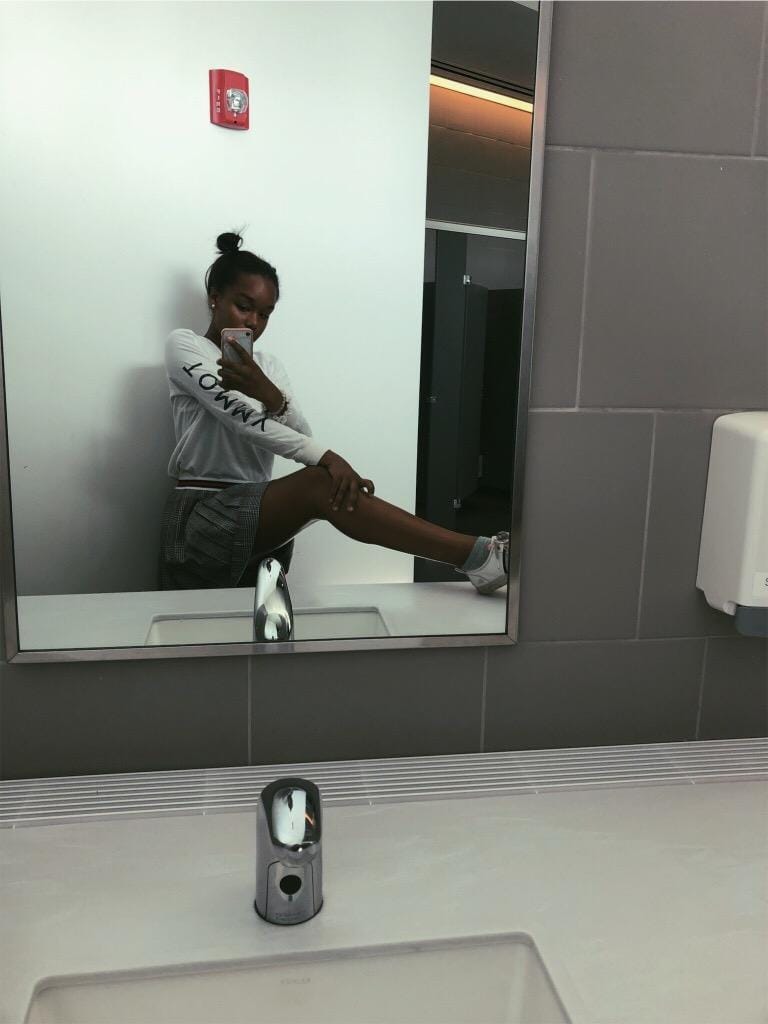 Can we get people to stop talking selfie's in restrooms; it's a shit house for God sake.