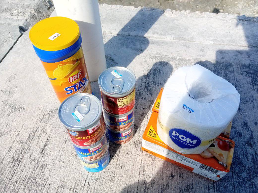 10 days food supply for my Cat Island stay...