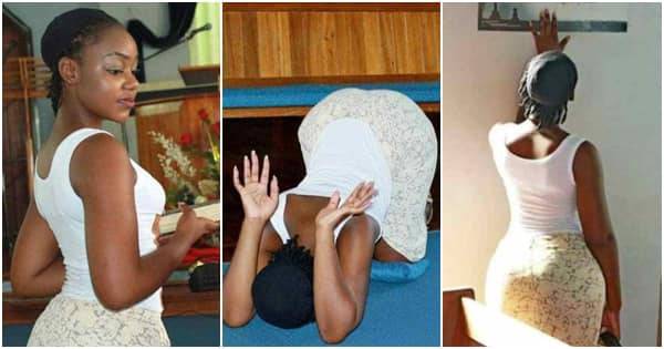 Church dress code for women
Should females in the church be allowed to pray this way with their ass facing the rest of the congregation with many males looking on?
Should each ch
