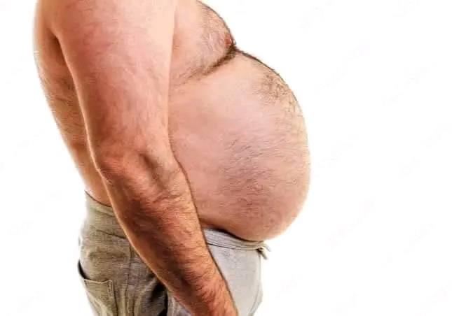 A FAT man cannot see his p.......s.

His p........s is tiny because the layers of fat in the lower abdomen have pulled it back.

When a fat man urinates, he ends up urinating on hi