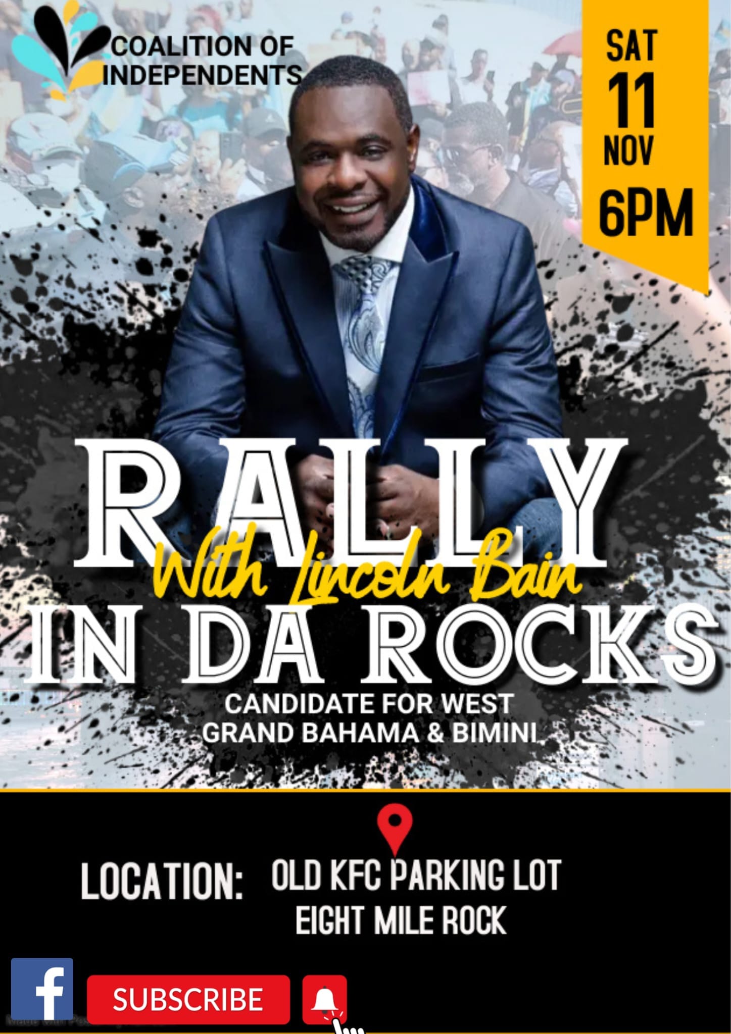 Don't miss it.
If you vote Red or Yellow, you will be Blue 🔵 for the next 5 years Western Grand Bahama & Bimini, trust me...