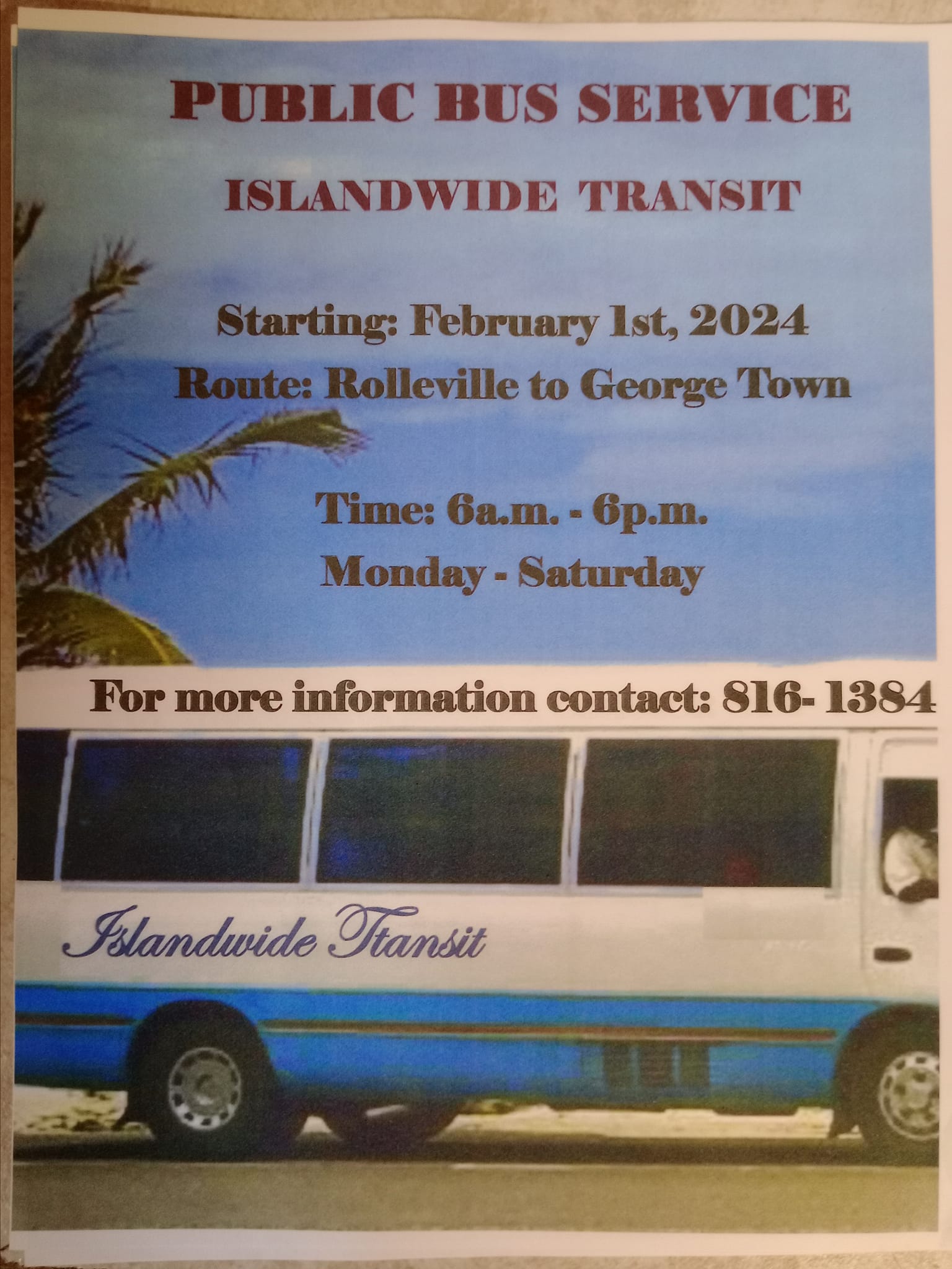 Chester Cooper & Clay don't play! Now people that don't have transportation can now get around affordably via public bus service Wow! Many people are looking forward to Eluthera,