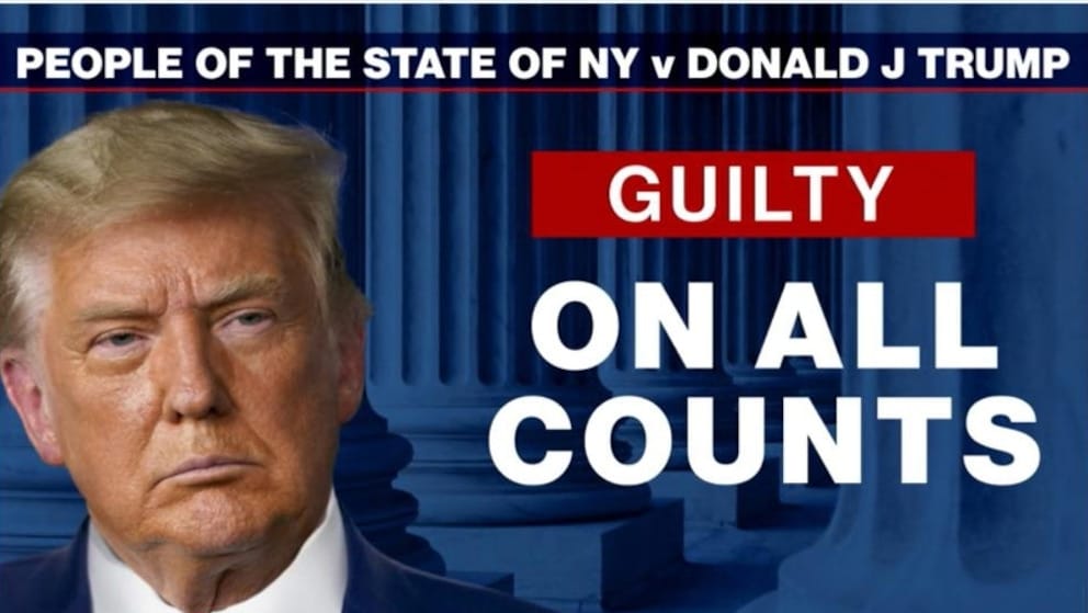 Donald Trump found guilty on all 34 counts