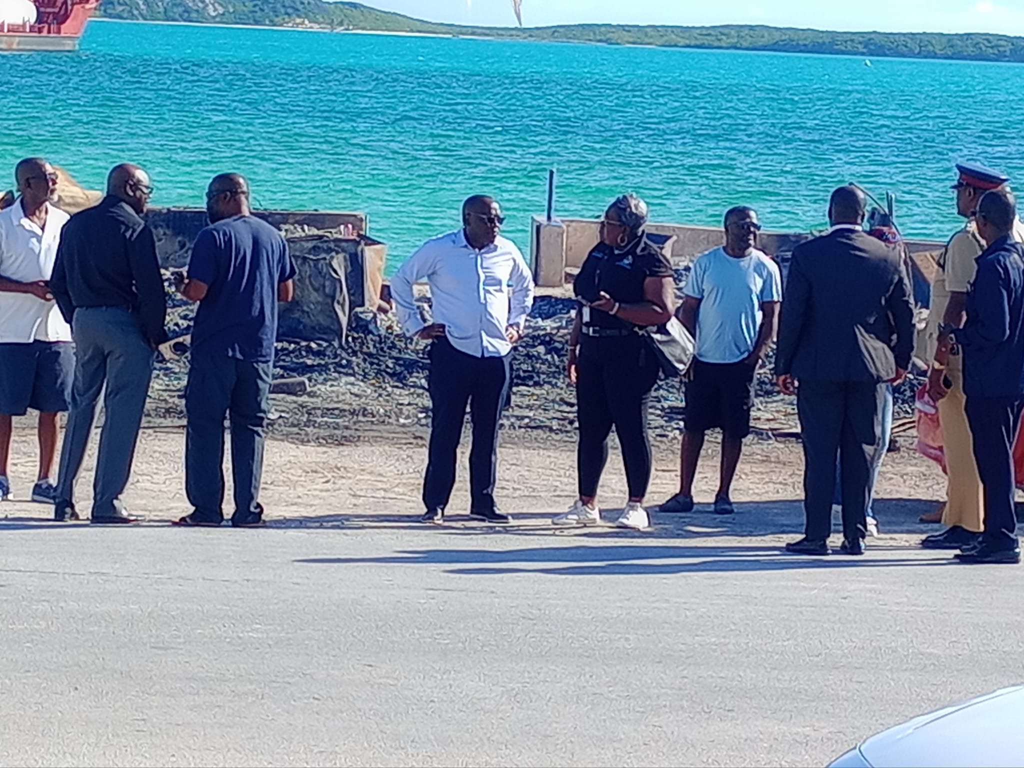 Hon. DPM Chester Cooper is on the scene at the Exuma Fish fry.