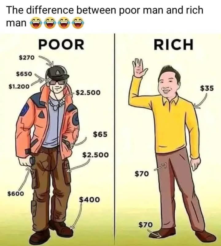 People with limited financial resources often strive for validation, while the rich tend to be more self-assured. Since they have already achieved success, they do not feel compell