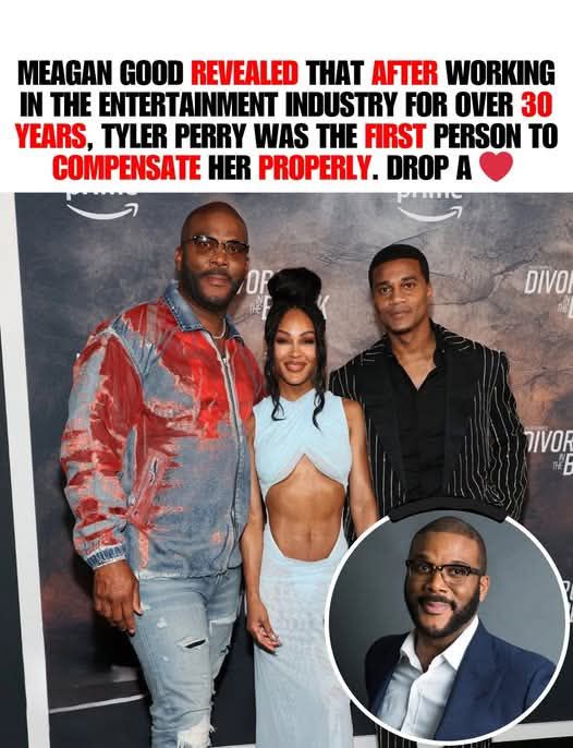 Meagan Good reveals she was finally paid her worth on her latest film, "Divorce in the Black," after over 30 years in the industry. She described Tyler Perry as an "angel" and prai