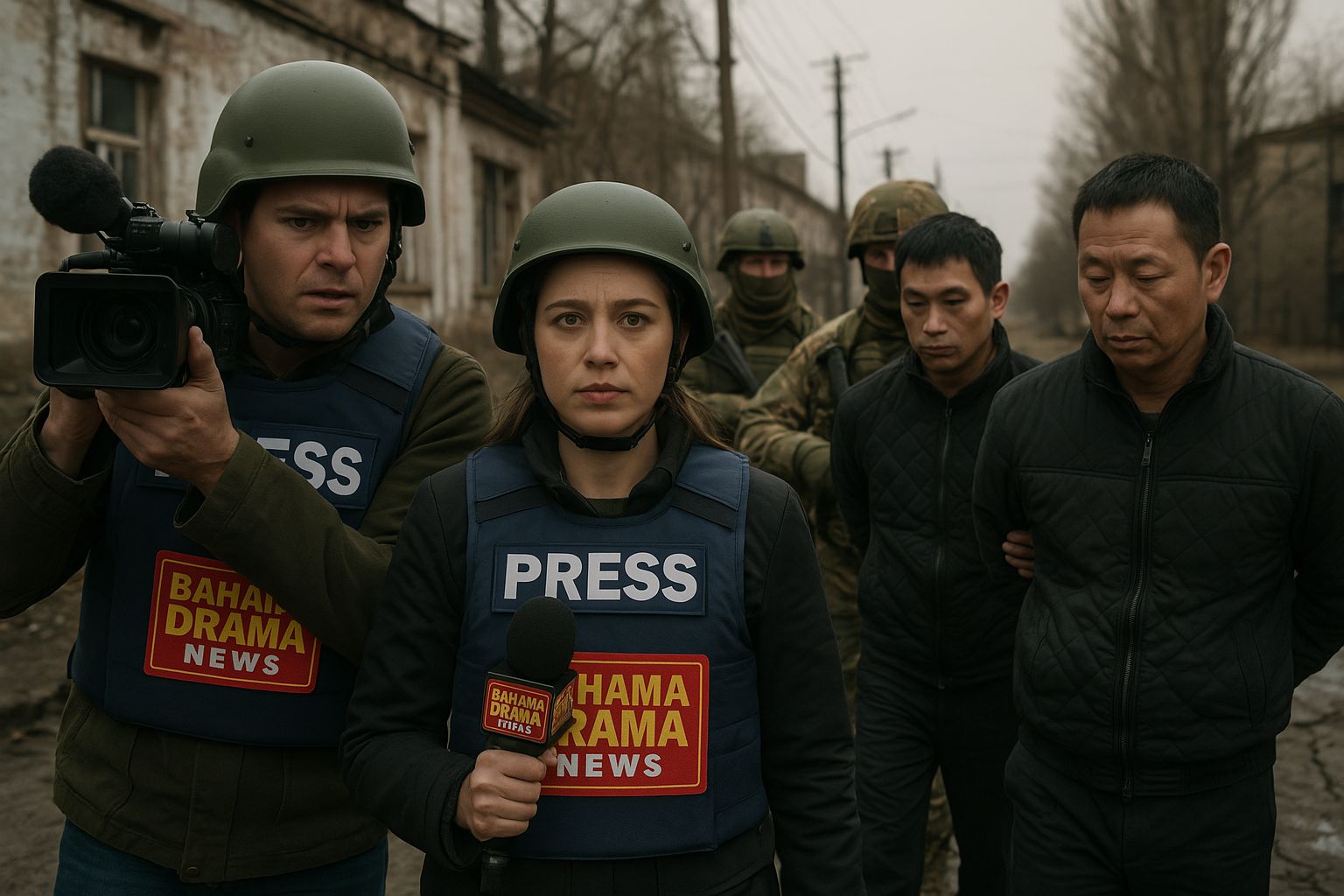 BAHAMA DRAMA NEWS EXCLUSIVE  
LIVE FROM UKRAINE 

WHAT CHINESE SOLDIERS DOIN FIGHTIN FOR RUSSIA?

Bahama Drama News reporters deep inside Ukraine breakin this exclusive report, two