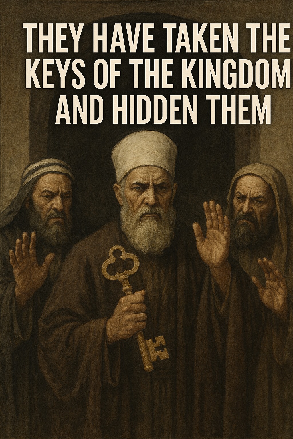 "The Pharisees and the scribes have taken the keys of knowledge and hidden them. They themselves have not entered, nor have they allowed those who wish to enter to go in."
        
