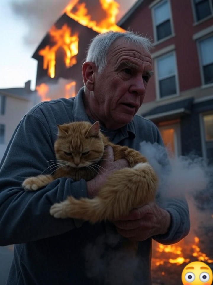 What's with these cat's 

A man, aged 62, re-entered his burning apartment to save his cat, resulting in his being burned to death. The fire’s location (Milwaukee, Wisconsin) and d