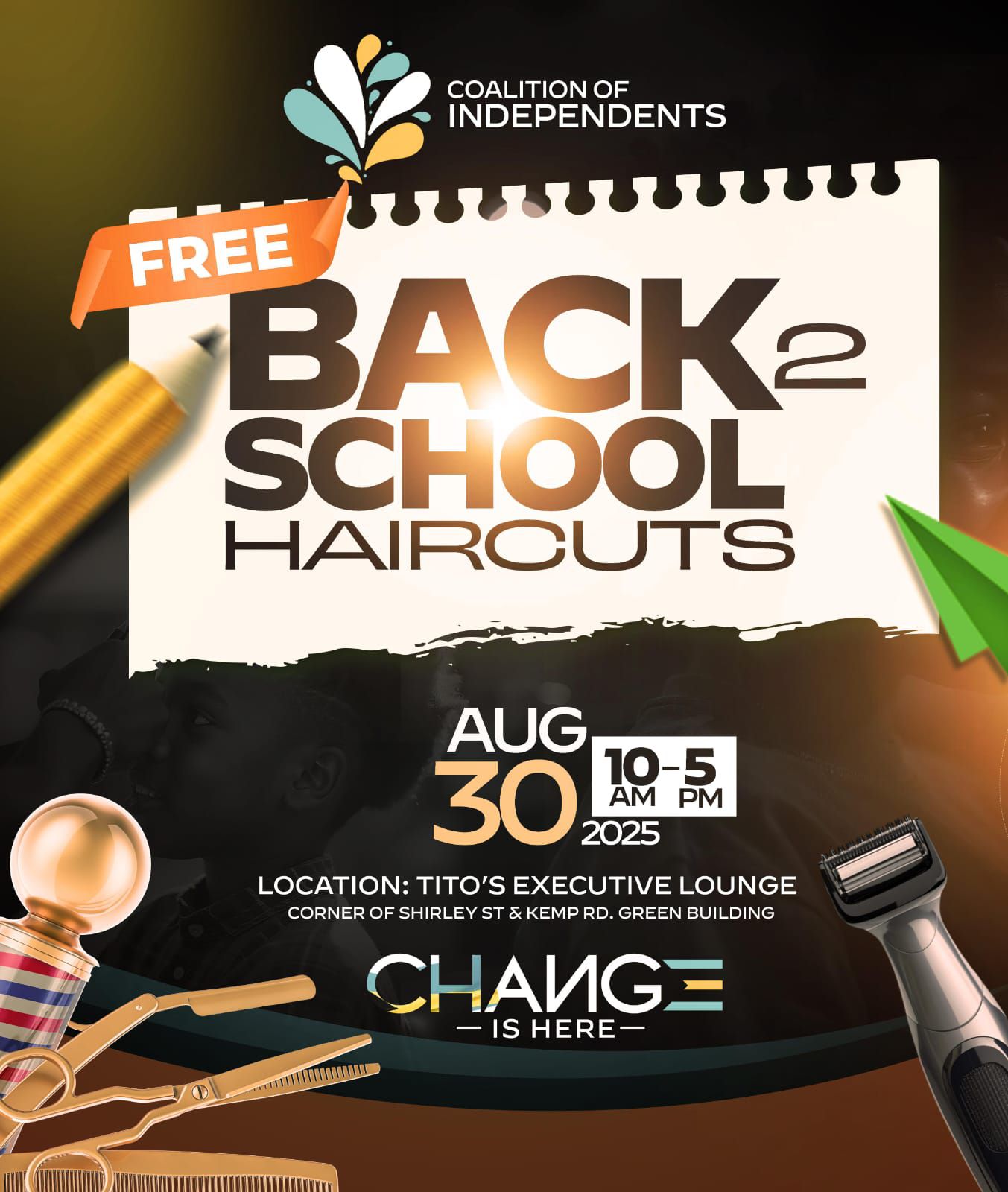 COI FREE Back to School Hair Cuts. This Saturday!