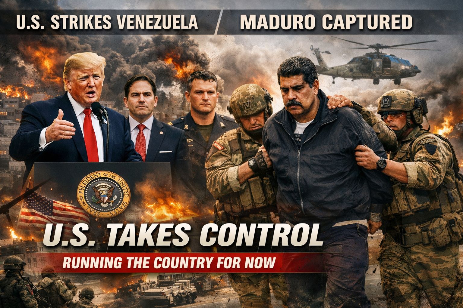 BREAKING: United States Strikes Venezuela, Maduro Captured 

By: Michael Elijah Muhammad Clare 

 Washington Signals Direct Control Over Oil-Rich Nation

The geopolitical map of th