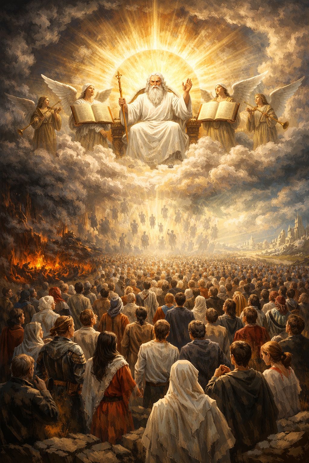 All who ever lived will be judged one day by God...

Don't allow the picture to confuse you, see the words only.