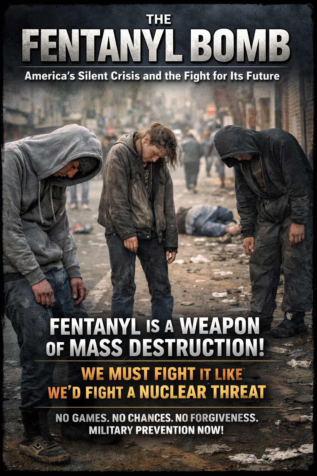 THE FENTANYL BOMB

America’s Silent Crisis and the Fight for Its Future

By: Michael Elijah Muhammad Clare 

Across the United States, a silent storm has been unleashed, one that k