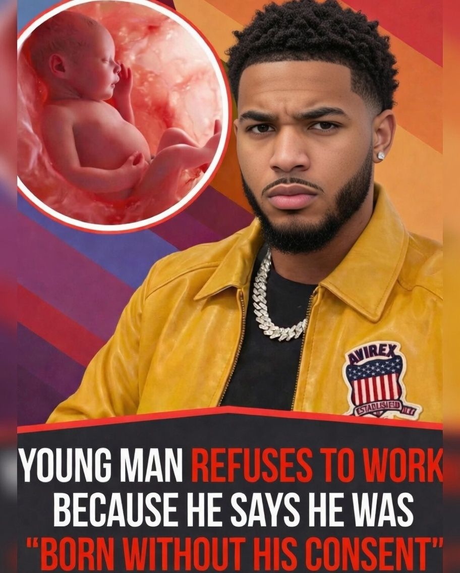 “I WASN’T BORN CONSENTED!” 

 YOUNG MAN REFUSES TO WORK, SPARKS NATIONAL FURY

By: Jeffrey Paul Rolle

NASSAU, BAHAMAS — The nation is in uproar after a local man, barely out of hi