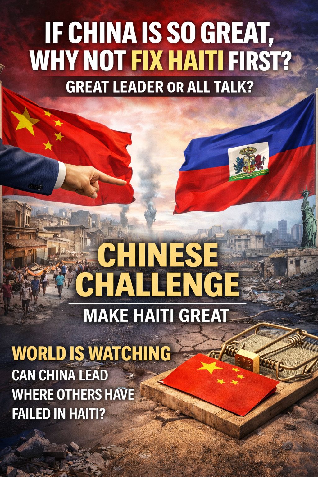 If China Is So Great, Why Not Fix Haiti First?
By: Michael Elijah Muhammad Clare
For years, people around the world have been hearing the same message.
America is declining.
Ch