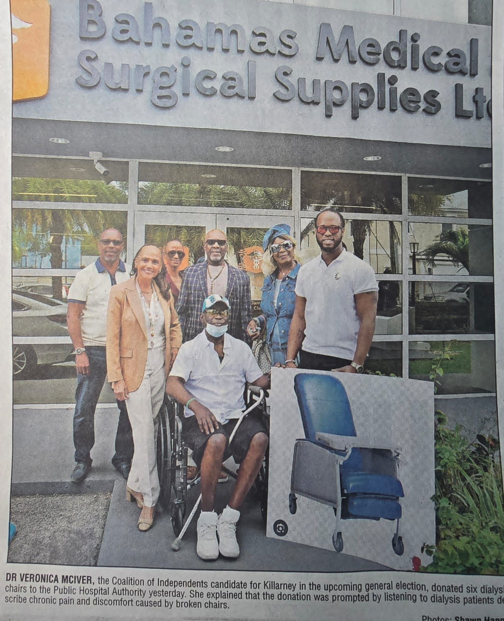 COI DEPUTY LEADER VERONICA MACGYVER
Donating to princess Margaret hospital badly needed supplies.