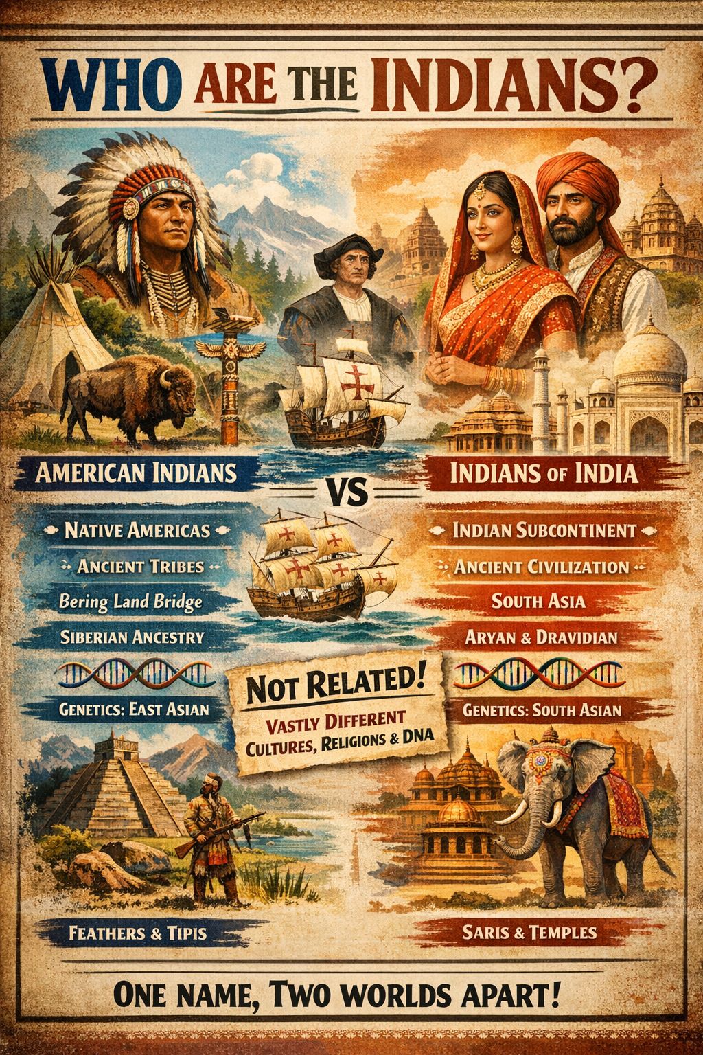 Who Are the Indians?
By Michael Elijah Muhammad Clare
When most people hear the word “Indian,” their mind jumps to a vague image: feathered headdresses, tipis, mystical chants, o