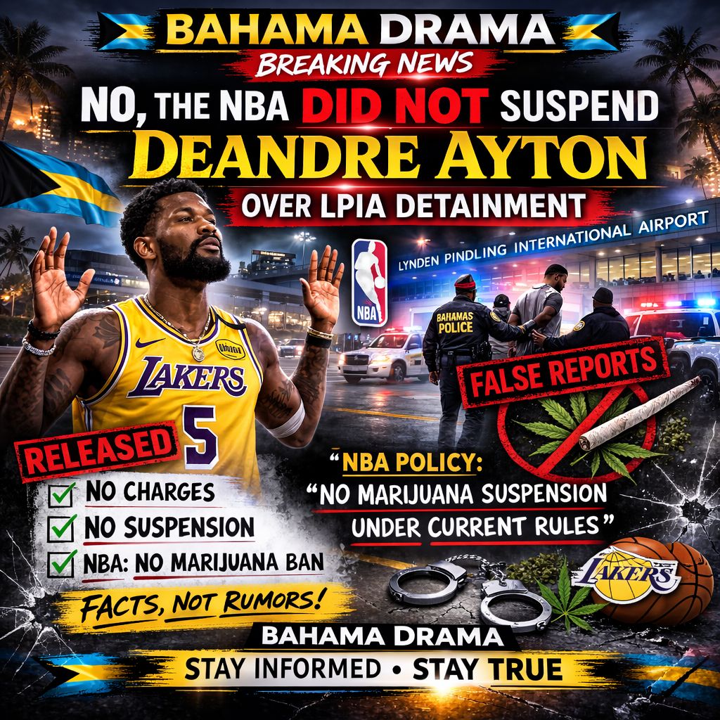 BAHAMA DRAMA BREAKING NEWS

No, The NBA Did NOT Suspend Deandre Ayton Over LPIA Detainment

Reports began circulating online claiming that NBA star Deandre Ayton was suspended for 