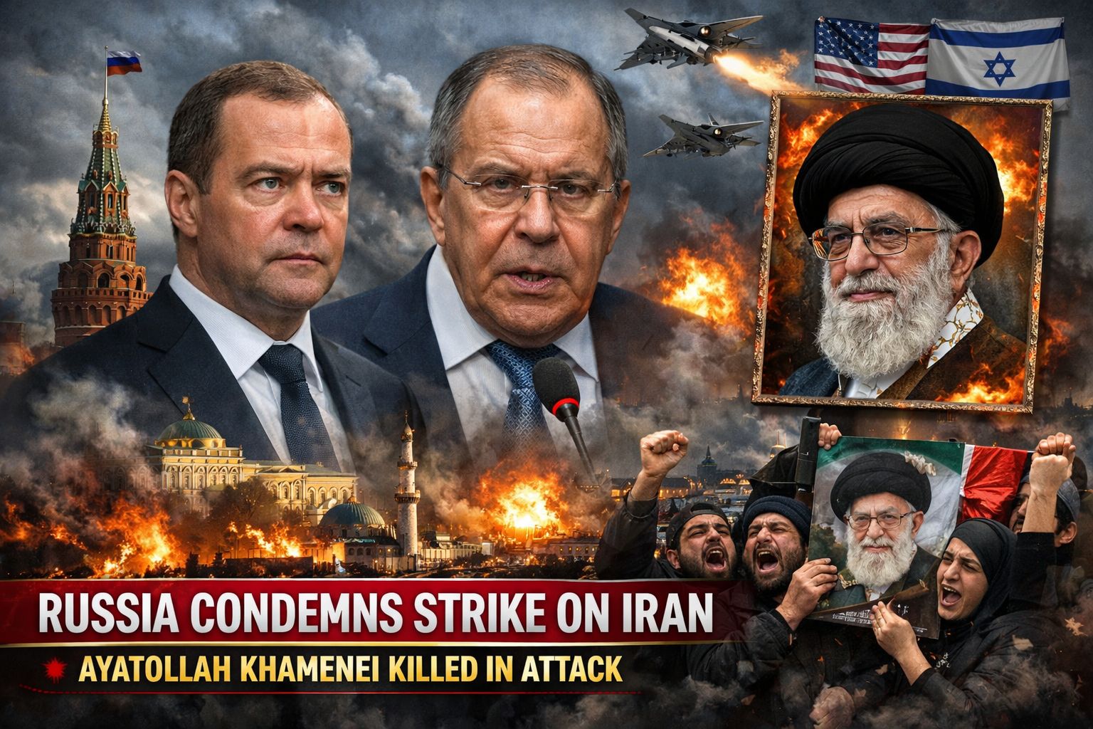 Moscow Reacts With Fury to Strike on Iran and Death of Ayatollah

February 28, 2026

By: Michael Elijah Muhammad Clare 

The government of Russia has issued a sharp and forceful re