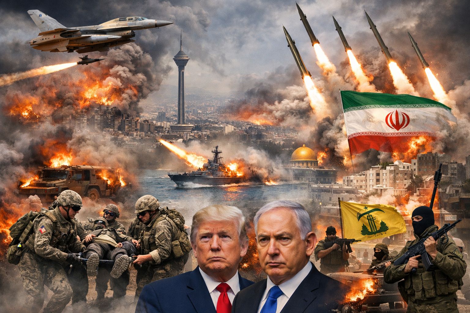 WITH MORE THAN 50% OF AMERICANS APPROVING THIS WAR
March 3, 2026
WAR IN THE MIDDLE EAST: US, ISRAEL, AND IRAN CONFLICT ERUPTS INTO FULL‑SCALE WAR
By: Michael Elijah Muhammad Cl