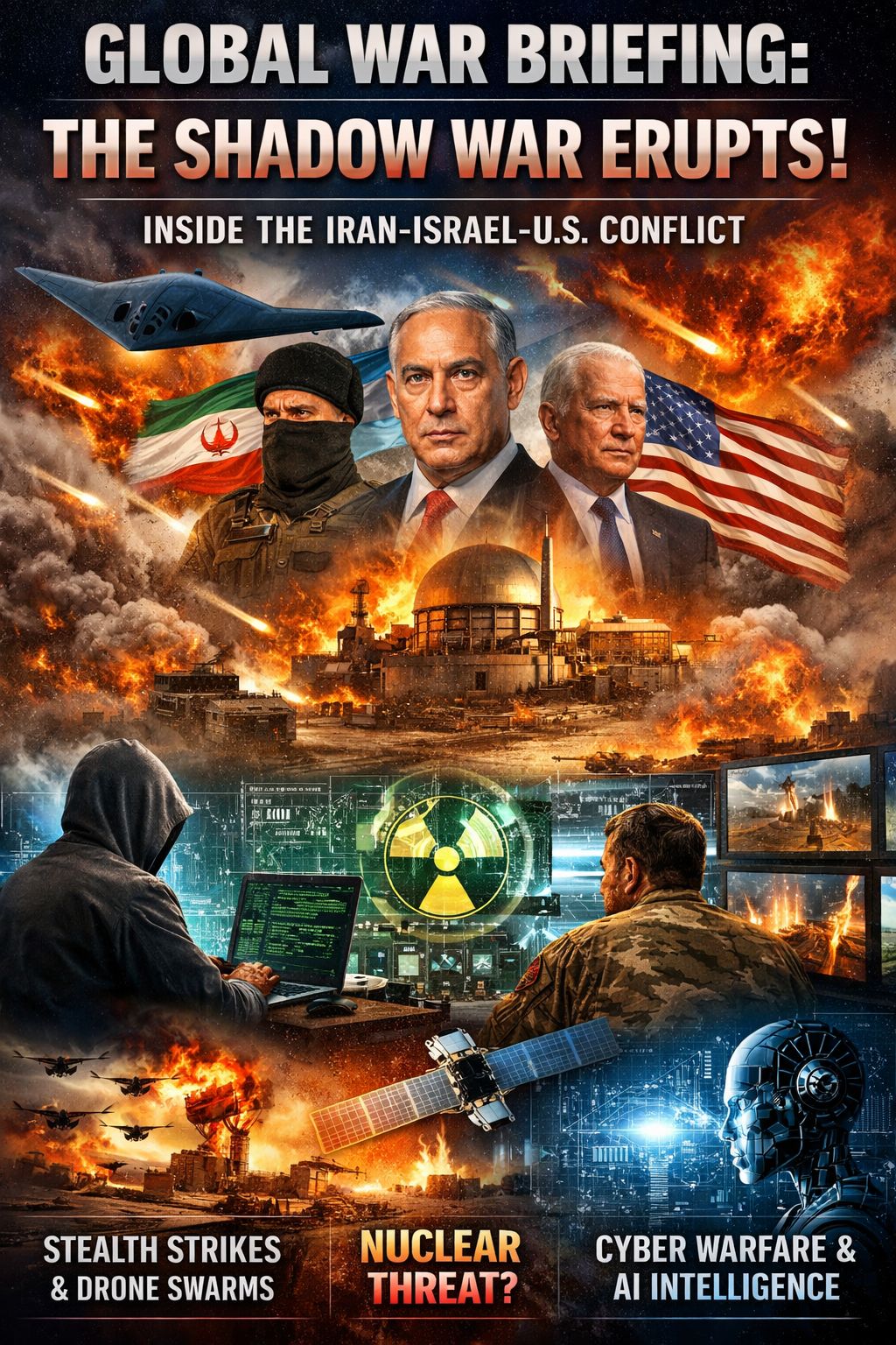 GLOBAL WAR BRIEFING: THE SHADOW WAR ERUPTS — INSIDE THE IRAN–ISRAEL–U.S. CONFLICT

Researcher ✔️ 
Michael Elijah Muhammad Clare 

The world is now watching one of the most dangerou