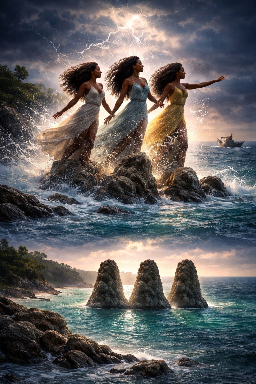 The Three Sisters of Bimini
Researcher ✔️
By: Michael Elijah Muhammad Clare
Long ago, in a quiet settlement near the sea, there lived three sisters known throughout the island