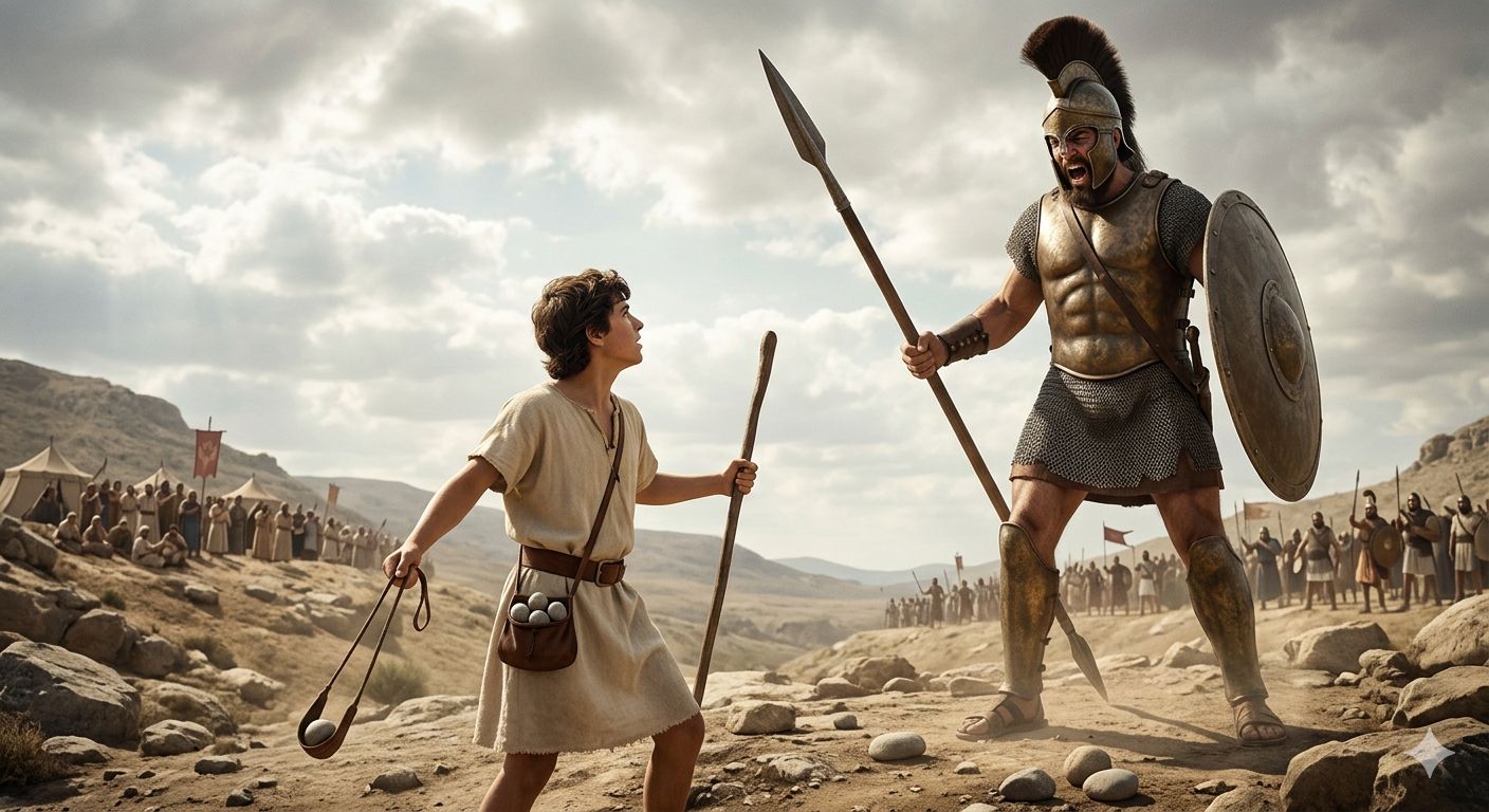 King David 👑 

I just realized today, that young King David, actually cheated in a fair fight.

So what do you think I'm going to do, if I have to battle an enemy? 

I don't play n