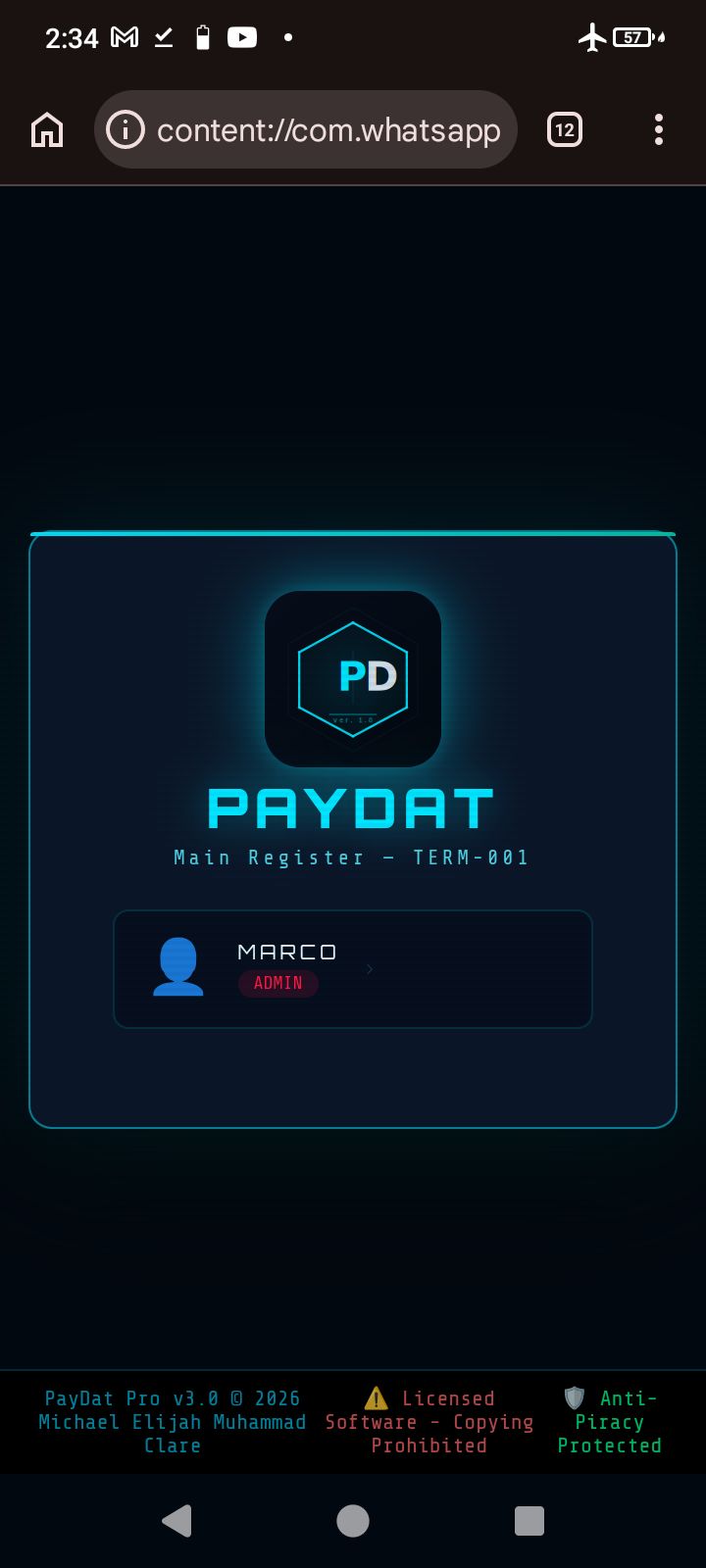 This app is totally Free in every way in this Beta testing
PayDat v3.0
POINT OF SALES MANAGEMENT APP
Hey my loyal friends and page family, I just want to keep my word to all 53
