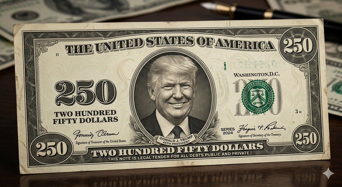 TRUMP ON A $250 BILL? YES… THIS IS ACTUALLY BEING DISCUSSED IN AMERICA 🇺🇸💵

By: Michael Elijah Muhammad Clare 

Imagine opening your wallet… and seeing President Donald J. Trump st