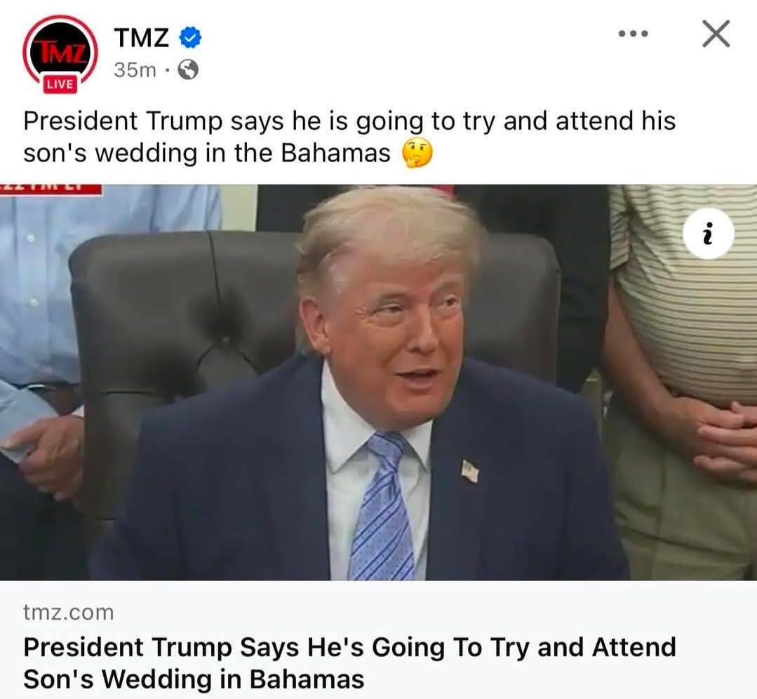 President Donald J. Trump is coming to The Bahamas. Exuma, I hope!

This would be amazing for The Bahamas and the Bahamian people. It’s further proof that the Trump family loves Th