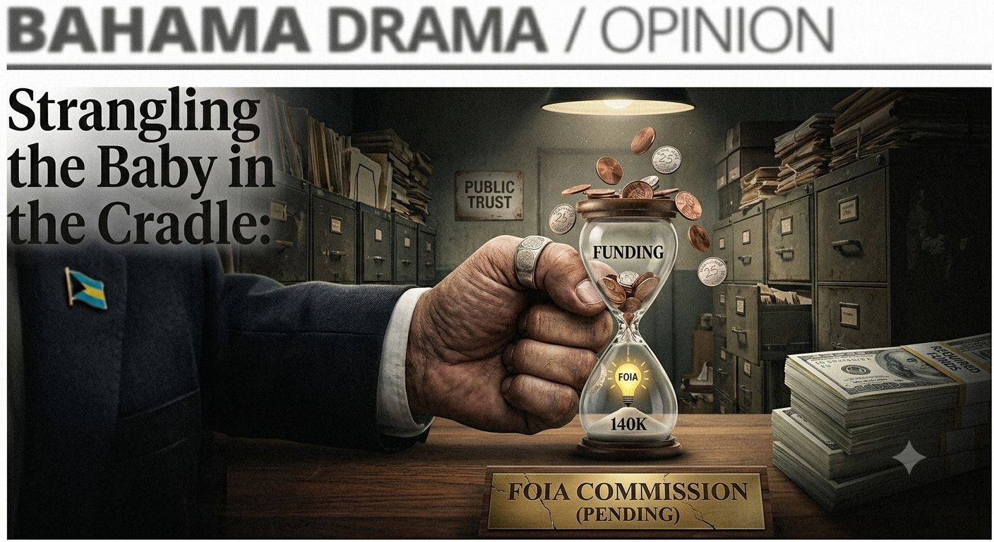 OPINION: Strangling the Baby in the Cradle

By: Michael Elijah Muhammad Clare 

 The Slow, Quiet Death of FOIA

Let’s not beat around the bush, Bahamas. If you want to kill a stray
