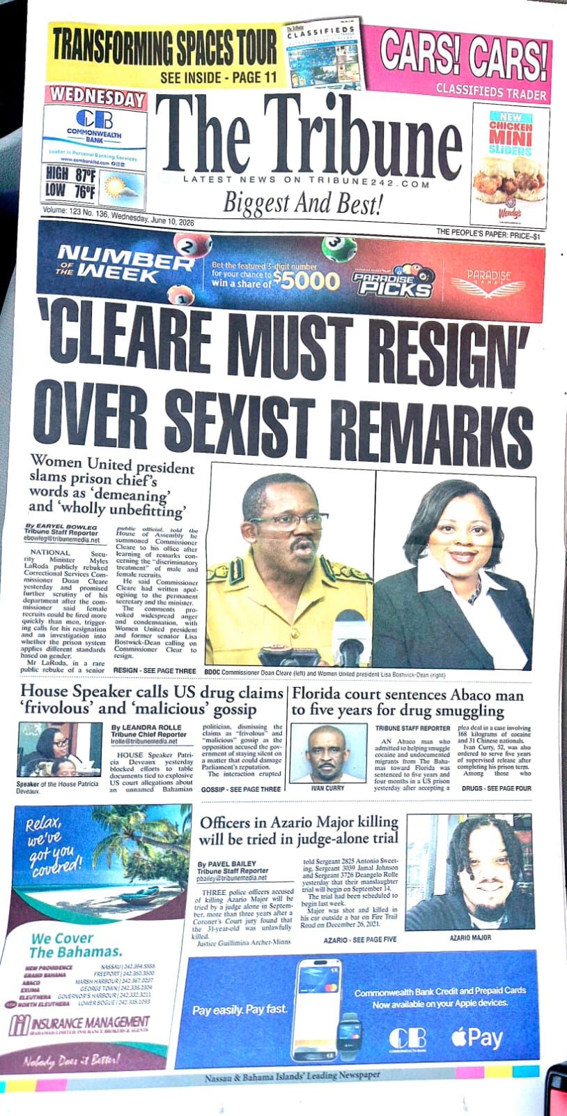 It's another got cha moment playing out 

Certainly they're going after this officer Mr. Cleare for years, because he's a well known big time PLP government supporter. 

I don't li