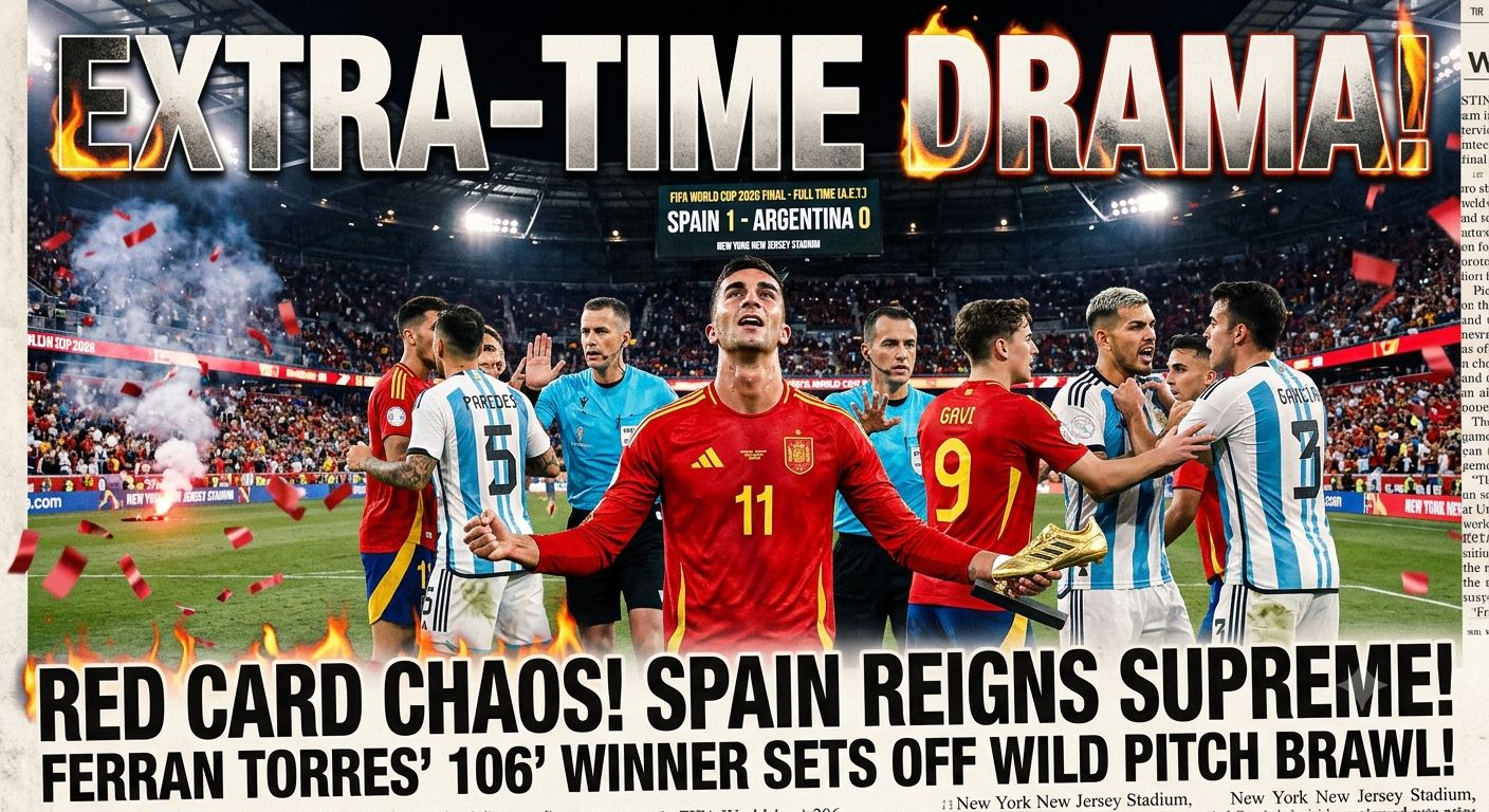 🚨 WORLD CUP EXCLUSIVE: EXTRA-TIME DRAMA DETHRONES MESSY'S ARGENTINA AS SPAIN REIGNS SUPREME! 🇪🇸🏆
Oh, the drama was high, the tensions were boiling, and the soccer world is absolut