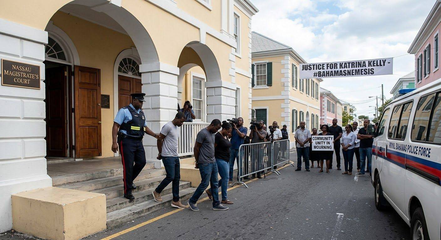 BREAKING NEWS | UPDATE IN KATRINA KELLY INVESTIGATION:

 THREE IN COURT FACING MURDER CHARGES
NASSAU, BAHAMAS — A somber conclusion has emerged in the search for missing Eleuthera 